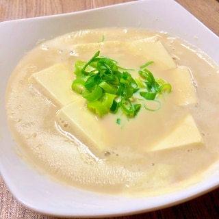 ミツカン八方だしの味付けのみ！超簡単豆腐豆乳スープ